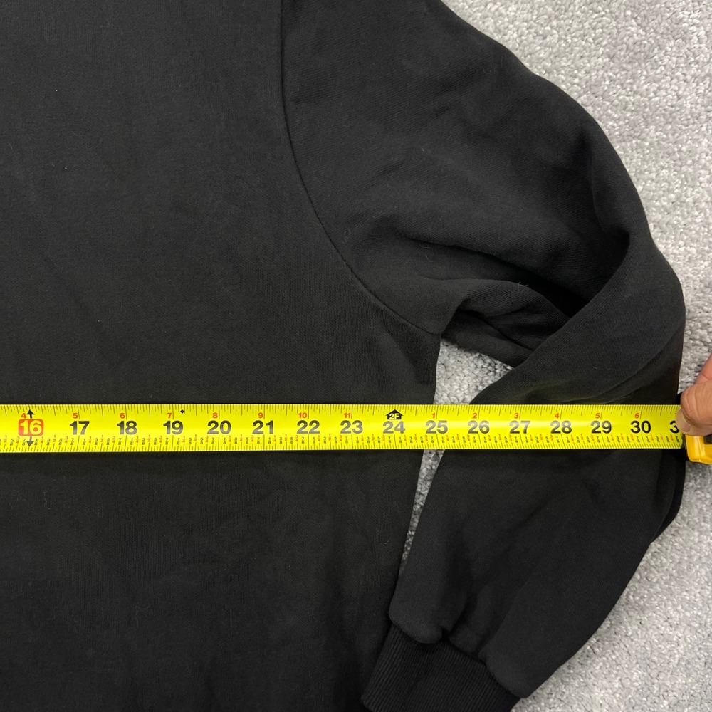 Puma Hoodie Mens XL Black Red Textured Logo Graphic Fleece Long Sleeve - Picture 13 of 14